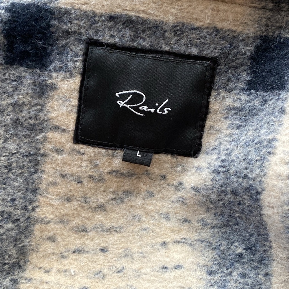 RAILS JARO OVERSIZED PLAID COAT IN TAN PACIFIC - Picture 6 of 7